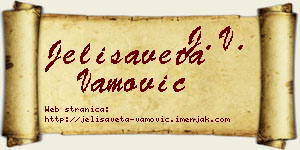 Jelisaveta Vamović vizit kartica